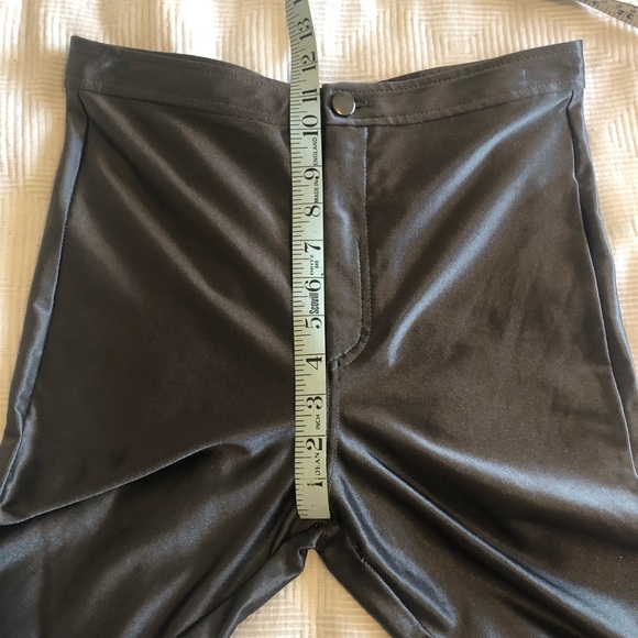 Atmosphere Grey Metallic Liquid High Waisted Skinny Pants - Picture 6 of 10